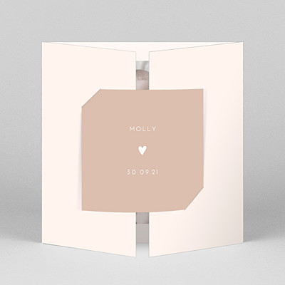Lovely heart (gatefold) pink le collectif baby thank you cards Lovely heart (gatefold) pink le collectif baby thank you cards