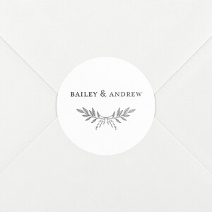 Wedding Envelope Stickers Springs Eternal White