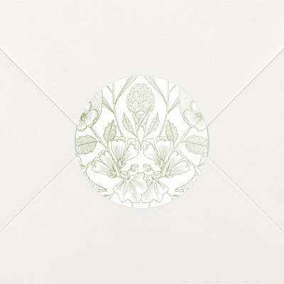 Springs eternal green wedding stickers Springs eternal green wedding stickers