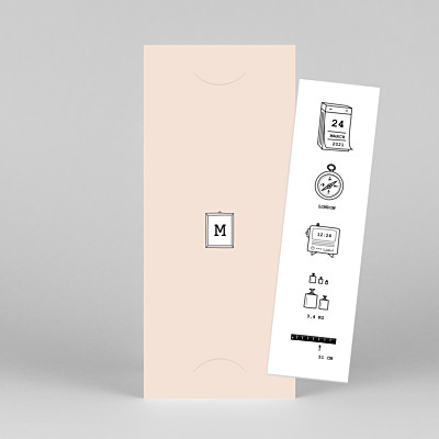 Picto column (bookmark) pink modern baby thank you cards Picto column (bookmark) pink modern baby thank you cards