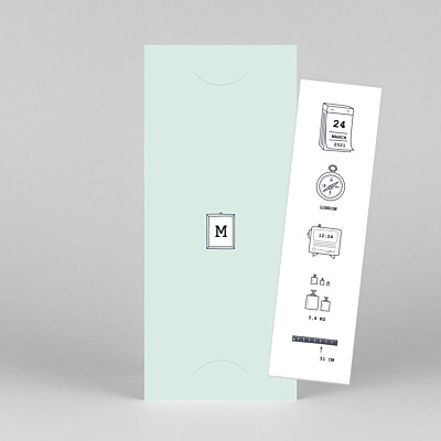 Picto column (bookmark) blue blue baby thank you cards Picto column (bookmark) blue blue baby thank you cards
