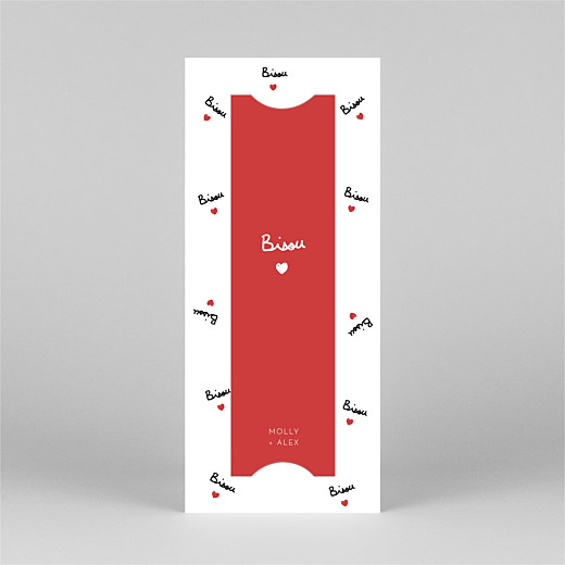 Save The Dates Bisou by mathilde cabanas (bookmark) red - View 2