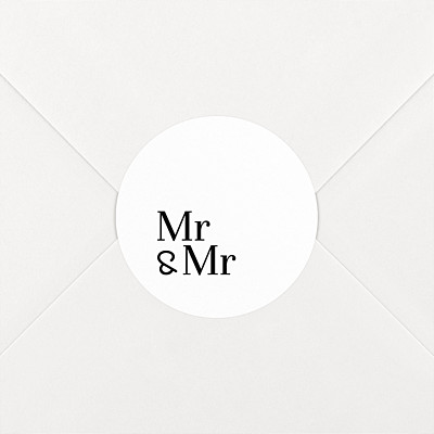 Mr & mr white white wedding stickers Mr & mr white white wedding stickers
