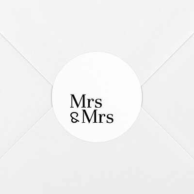 Mrs & mrs white white wedding stickers Mrs & mrs white white wedding stickers