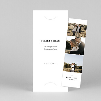 Ever after (bookmark) white save the dates Ever after (bookmark) white save the dates
