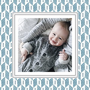 Chevron blue photo baby thank you cards Chevron blue photo baby thank you cards