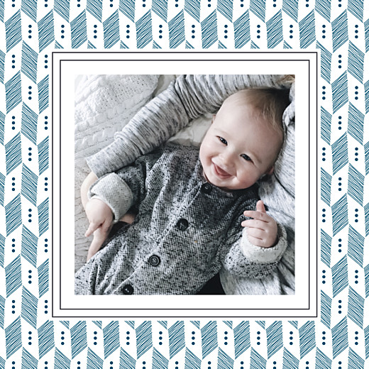 Baby Thank You Cards Chevron blue Baby Thank You Cards Chevron blue