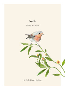 Christening Order of Service Booklets Flora and Fauna White
