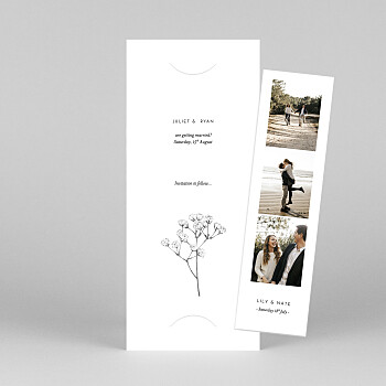 Gypsophila (bookmark) white save the dates Gypsophila (bookmark) white save the dates