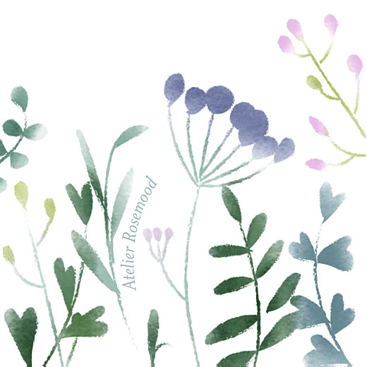 Christening Gift Tags Watercolour Meadow Purple - Back Christening Gift Tags Watercolour Meadow Purple - Back