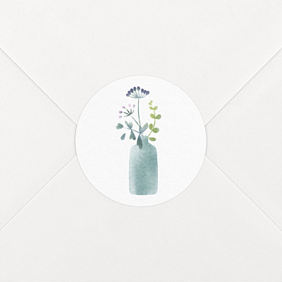 Watercolour meadow purple christening stickers Watercolour meadow purple christening stickers