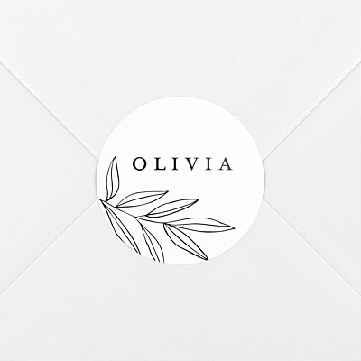 Budding branch white baby stickers Budding branch white baby stickers