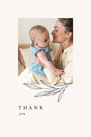 Baby Thank You Cards Budding Branch Beige