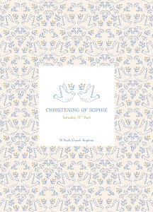 Christening Order of Service Booklets Soaring Blue