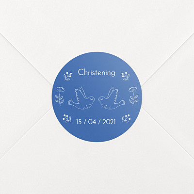 Soaring blue christening stickers Soaring blue christening stickers