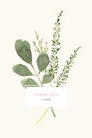 Wedding Thank You Cards Spring Blossom (4 Pages) Beige