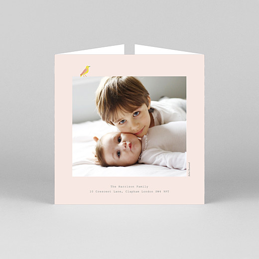 Baby Thank You Cards Birds of paradise pink - View 3 Baby Thank You Cards Birds of paradise pink - View 3