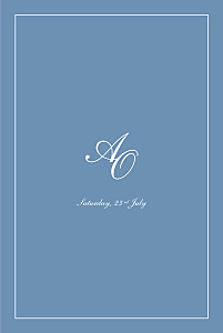 Chic border (4 pages) blue traditional wedding thank you cards Chic border (4 pages) blue traditional wedding thank you cards