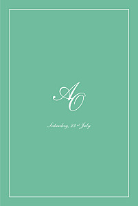 Chic border (4 pages) green green wedding thank you cards Chic border (4 pages) green green wedding thank you cards