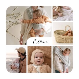 Baby Announcements Tender Moments Photos White