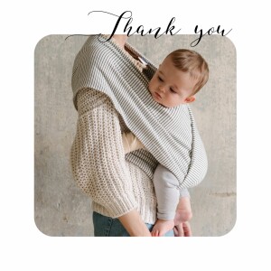 Baby Thank You Cards Tender Moments White