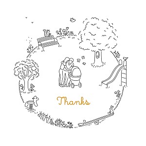 Garden promise white baby thank you cards Garden promise white baby thank you cards