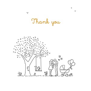 Woodland promise white photo baby thank you cards Woodland promise white photo baby thank you cards