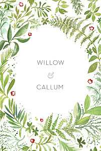 Forest whisper (4 pages) green green wedding thank you cards Forest whisper (4 pages) green green wedding thank you cards