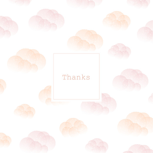 Baby Thank You Cards Mist (foil) pink orange Baby Thank You Cards Mist (foil) pink orange