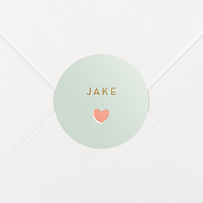 Charming chapel green christening stickers Charming chapel green christening stickers