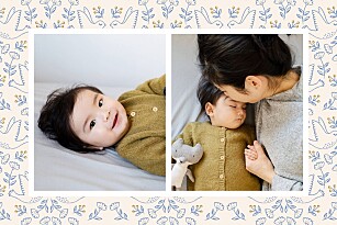 Soaring blue christening baby thank you cards Soaring blue christening baby thank you cards