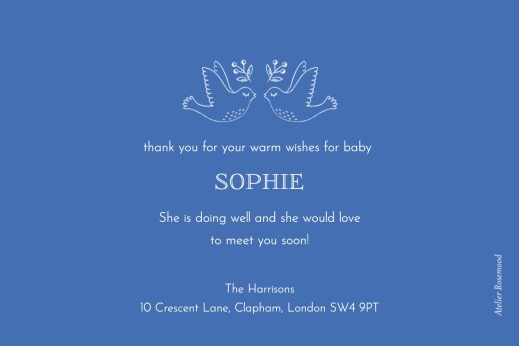 Baby Thank You Cards Soaring blue - Page 2 Baby Thank You Cards Soaring blue - Page 2