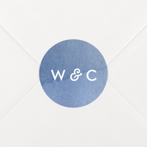 Wedding Envelope Stickers Watercolour Storm Blue