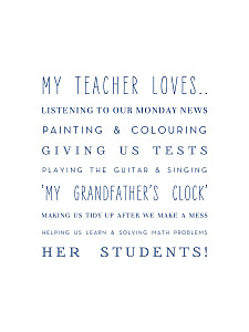 My teacher white small posters My teacher white small posters