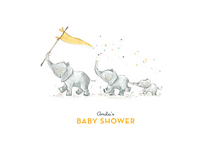 Elephant family yellow baby shower invitations Elephant family yellow baby shower invitations