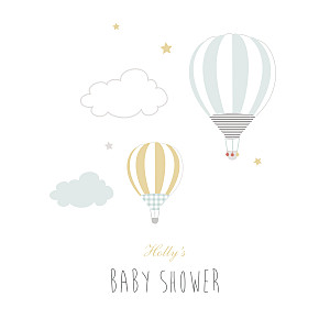 Up and away blue baby shower invitations Up and away blue baby shower invitations