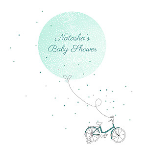 Little bicycle green baby shower invitations Little bicycle green baby shower invitations