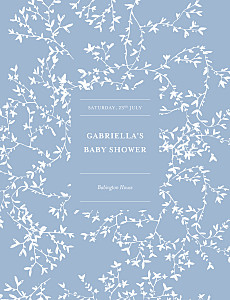 Reflections blue baby shower invitations Reflections blue baby shower invitations