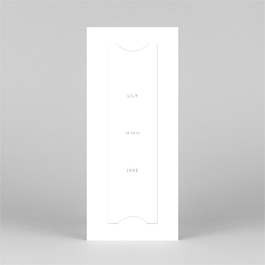 Wedding Invitations Lovely Heart (Bookmark) White - View 3 Wedding Invitations Lovely Heart (Bookmark) White - View 3