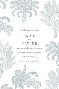 Paradise (foil) blue wedding invitations Paradise (foil) blue wedding invitations