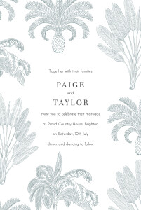 Wedding Invitations Paradise (foil) blue Wedding Invitations Paradise (foil) blue