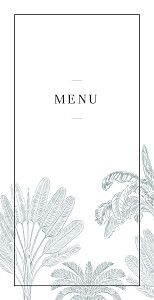 Paradise blue wedding menus Paradise blue wedding menus