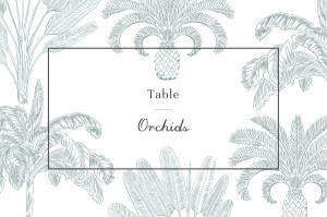 Wedding Table Numbers Paradise Blue