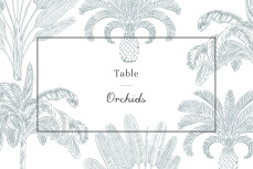 Wedding Table Numbers Paradise Blue