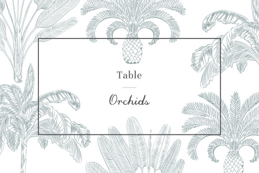 Wedding Table Numbers Paradise Blue - Front Wedding Table Numbers Paradise Blue - Front