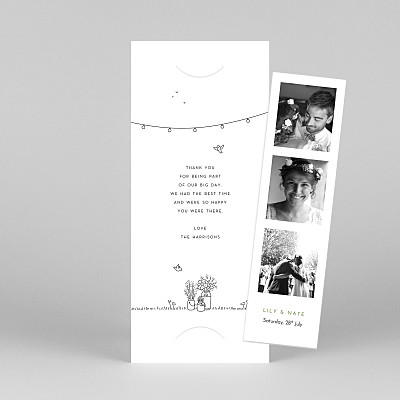 Bohemian promise (bookmark) white modern wedding thank you cards Bohemian promise (bookmark) white modern wedding thank you cards