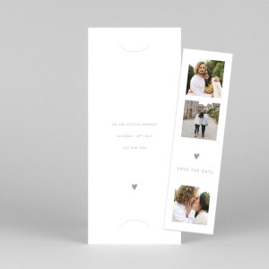 Save The Dates Lovely Heart (Bookmark) White
