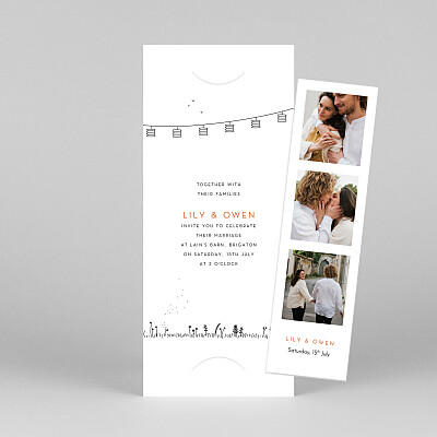 Rustic promise (bookmark) white floral wedding invitations Rustic promise (bookmark) white floral wedding invitations