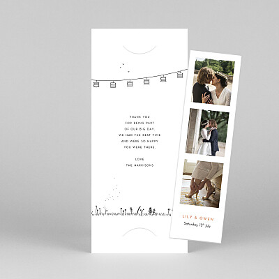 Rustic promise (bookmark) white modern wedding thank you cards Rustic promise (bookmark) white modern wedding thank you cards