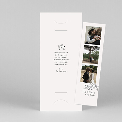 Budding branch (bookmark) beige traditional wedding thank you cards Budding branch (bookmark) beige traditional wedding thank you cards
